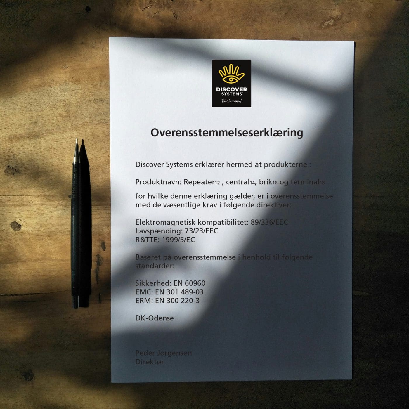 Försäkran om överensstämmelse