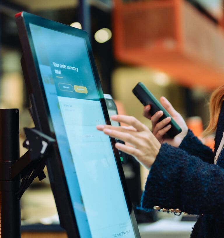 Restaurangkiosk för beställning med pagersystem