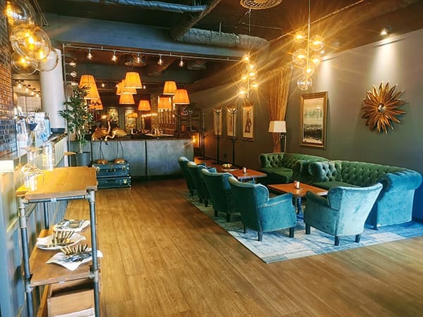 Restaurangmiljö på Blackstone Steakhouse i Sverige