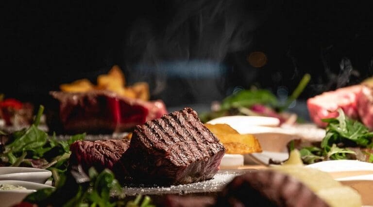 Restaurangmiljö på Blackstone Steakhouse i Sverige